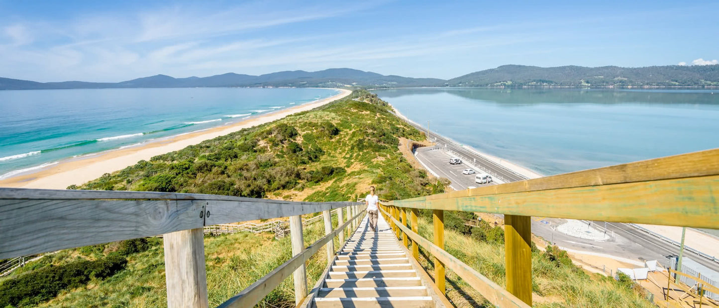 View from The Neck Lookout on Bruny Island, Tasmania